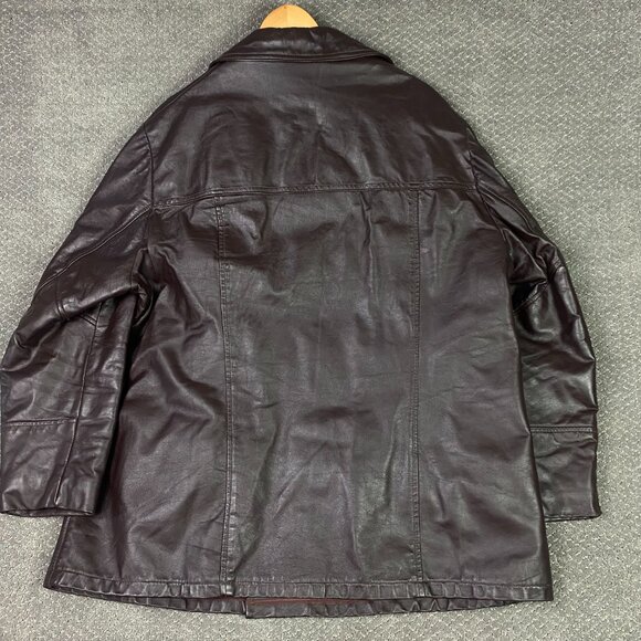 Vintage Sears Leather Jacket With Down Liner Men's 52 Brown Fight Club - Picture 4 of 15